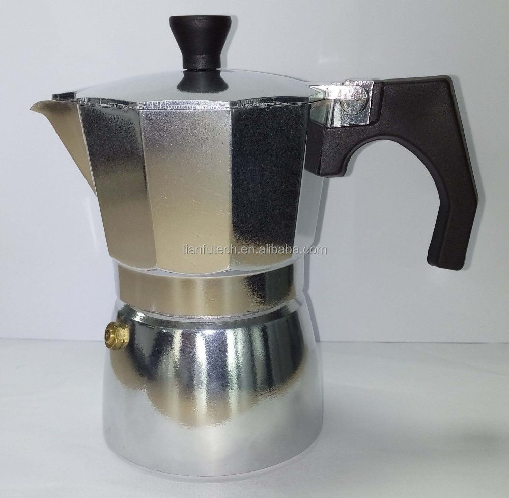 6 cup High Quality Custom Stainless Steel Espresso Italy Coffee Maker stove Moka Pot