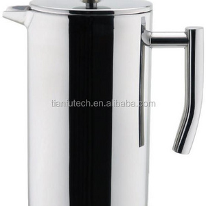 18/8 Cylinder Shape Double Wall Stainless Steel Tea Maker/ Coffee plunger / French press