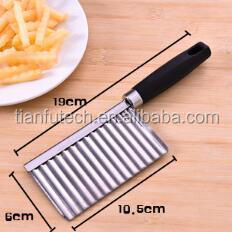 Stainless Steel Crinkle Cut Knife Potato Chip Cutter with Wavy Blade Cutter