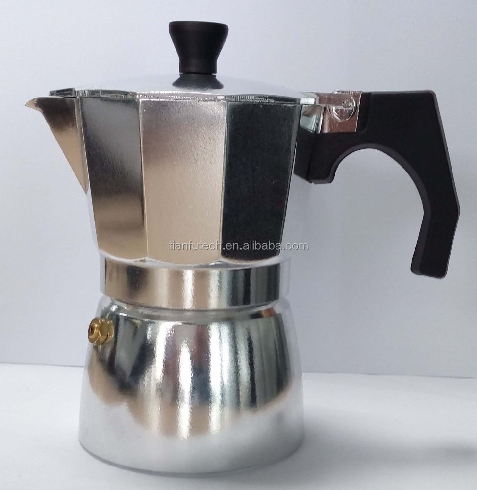 6 cup High Quality Custom Stainless Steel Espresso Italy Coffee Maker stove Moka Pot