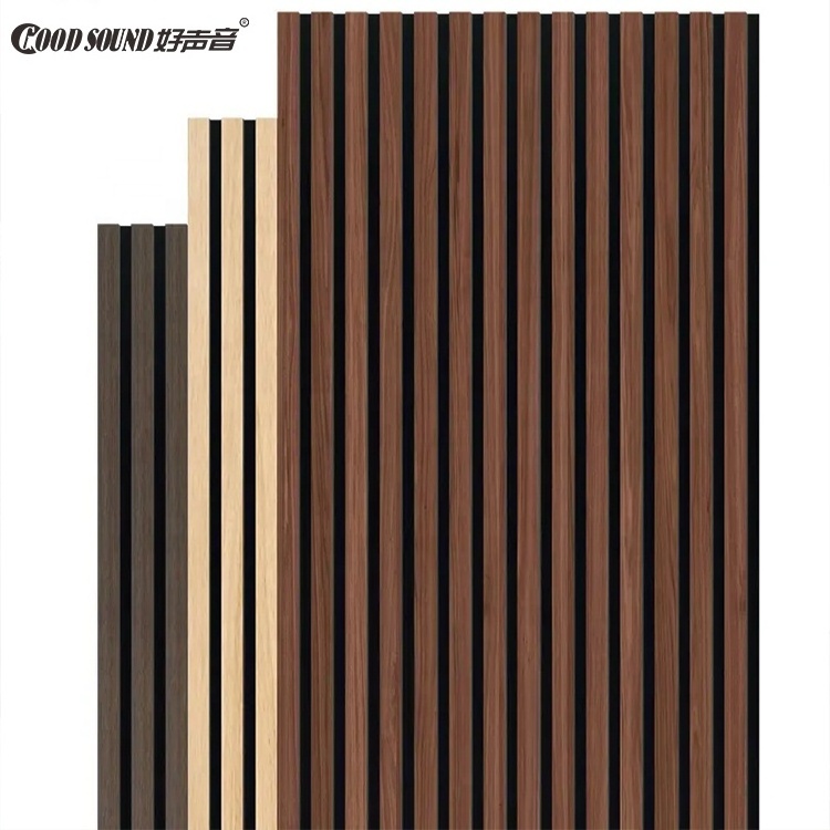 GoodSound Soundproofing Akupanel Wooden Slatted Oak Acoustic Wood Wall Akustik Panels for Interor Wall