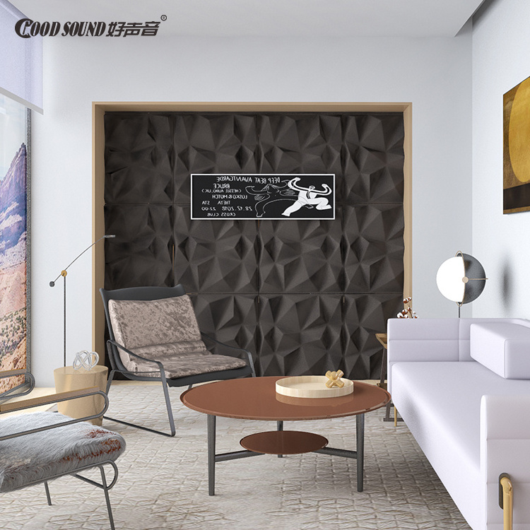 GoodSound Ktv Wall Soundproof Board Pet Felt 100% Free Standing Decorative Acoustic 3D Polyester Fiber Panel