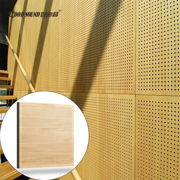 GoodSound Soundproofing Wall Boards Office Acoustical Wood Bass Traps Micro Perforated Acoustics Panels for Stadium