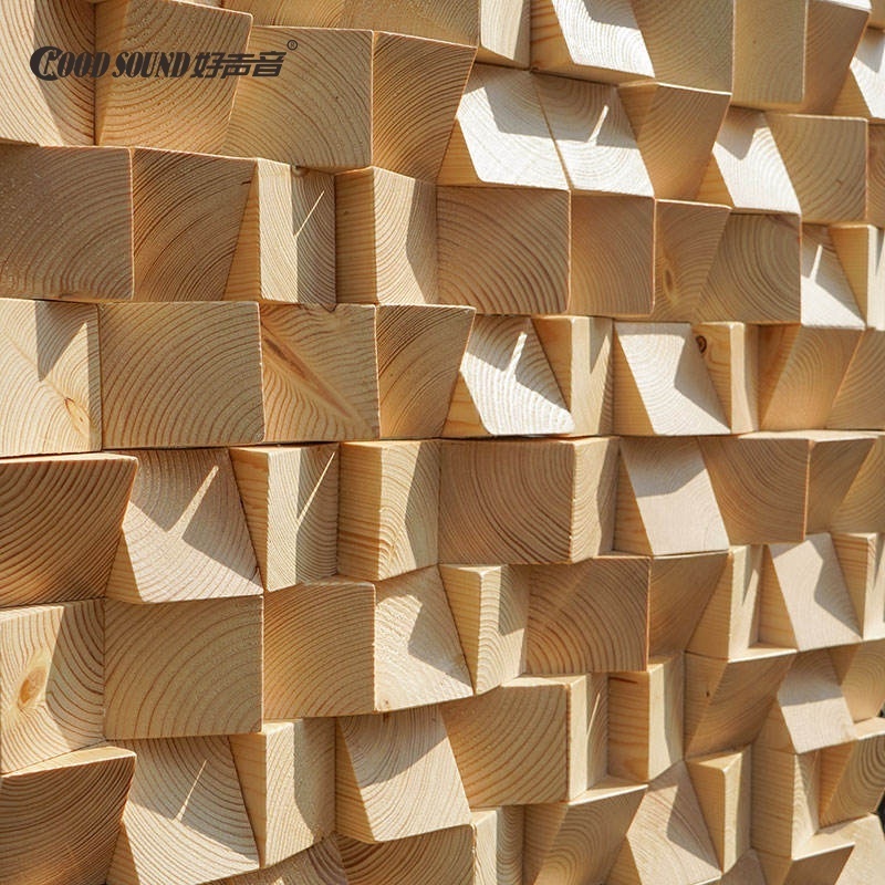 Goodsound Sound Proof Wall Buffer Diffuser Corner Wooden Sound Absorbing Bass Traps Acoustic Panels for Recording Studio