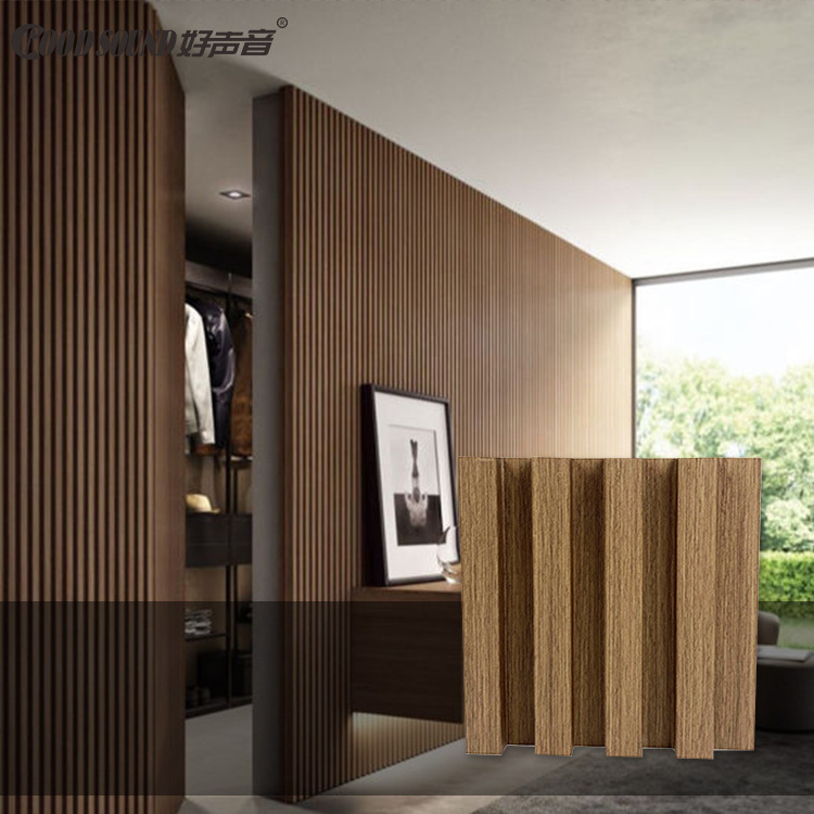 GoodSound Modern Mdf Fluted Grille Pine Wainscot 3D Decorative Slat Wall Panel