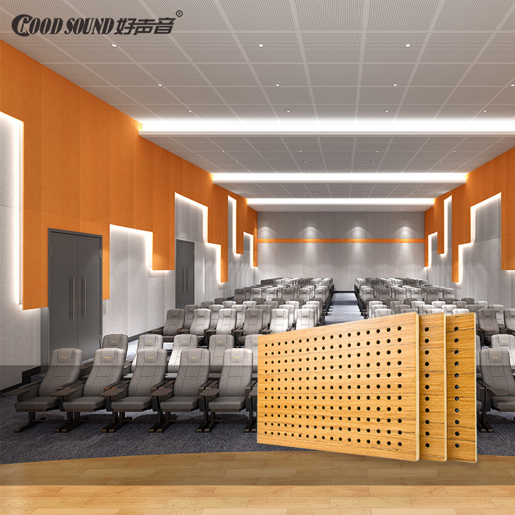 GoodSound Sound Proof Ceiling And Wall Perforated Acoustic Wood Panel For Sound Absorption  Project 3d model design