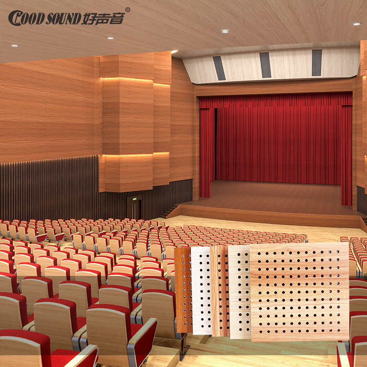 GoodSound Sound Proof Ceiling And Wall Perforated Acoustic Wood Panel For Sound Absorption  Project 3d model design