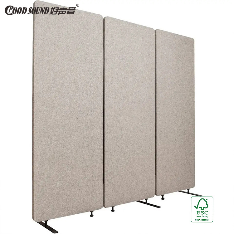 GoodSound Office Movable Screen Partition Soundproof Portable White Used Room Divider With Wheel