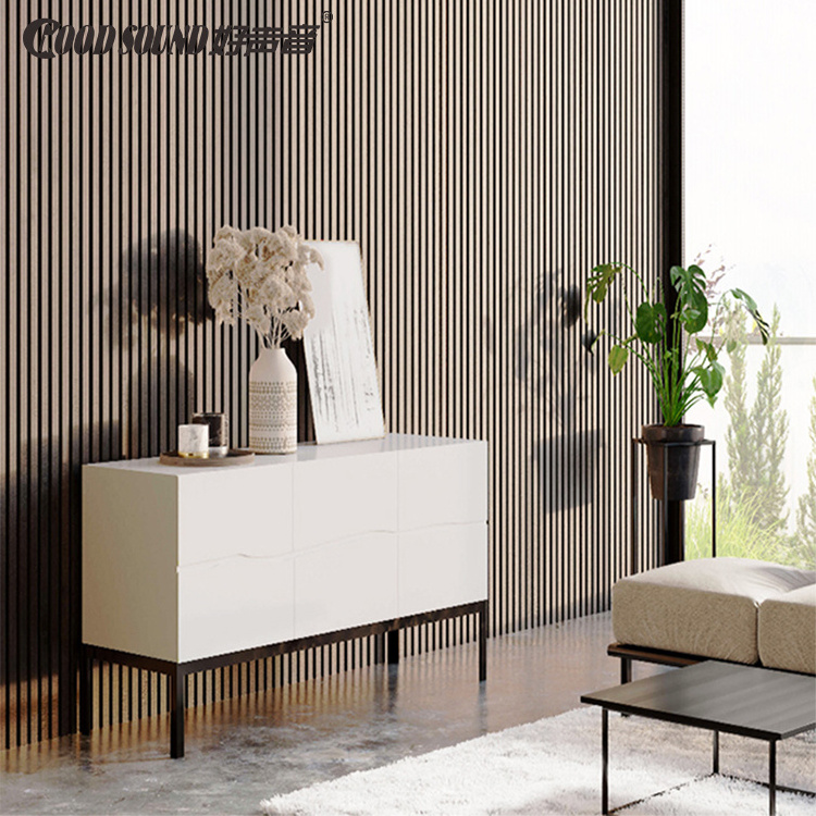 GoodSound Wooden Sound-Absorbing Real Pet Akupanel pannelli fonoassorbenti Wall Wood Slat Acoustic Panels