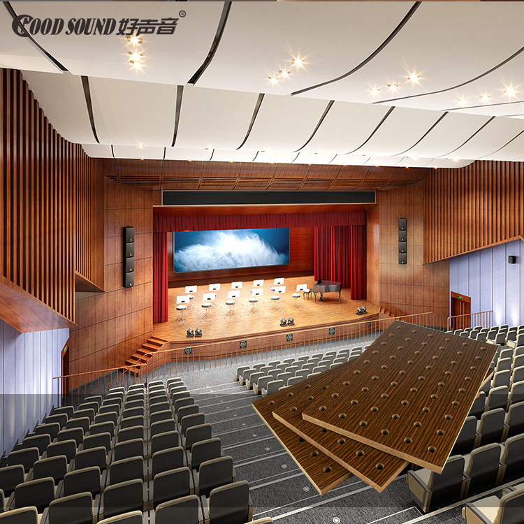 GoodSound Sound Absorption Engineering Sound Proof Perforated Wood Texture Ceiling Tile Art Acoustic Wall Panels 3d model design