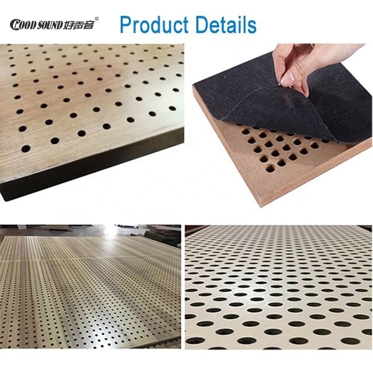 GoodSound Soundproofing Wall Boards Office Acoustical Wood Bass Traps Micro Perforated Acoustics Panels for Stadium