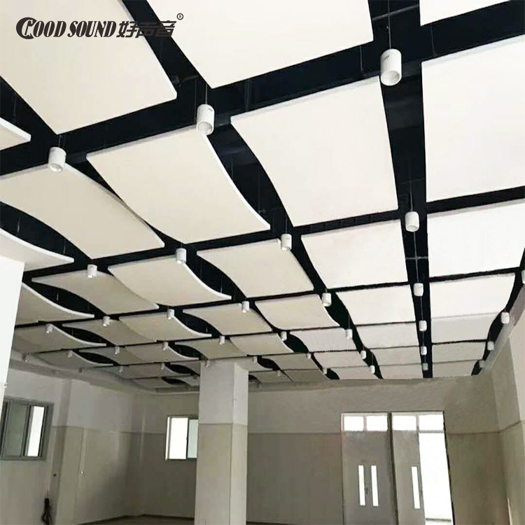 GoodSound Large Space Hanging Hexagon Roofing Fiberglass Acoustic Insulation Ceiling Panel