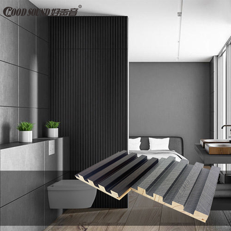 GoodSound Custom Akupanel Fluted Headboard Grey Wooden Slat wholesale price wall cladding wood panel