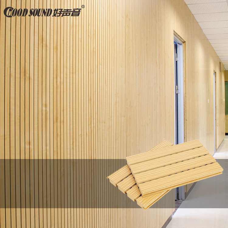 GoodSound 3d model design Theater Grooved Wooden Strip Sound-Absorbing Wall Soundproof Acoustic Wood Panel