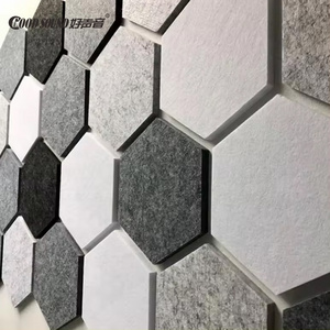 GOODSOUND Acoustic Corporate Hexagon Sound Absorption Wall Decor 100 Polyester Felt 3D Diy Acoustic Panels for Office