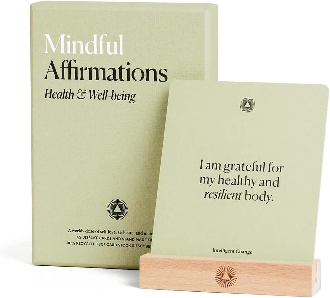 Customized Self Love Positive Affirmation Cards Deck Custom Printing Affirmation Cards With Wooden Stand