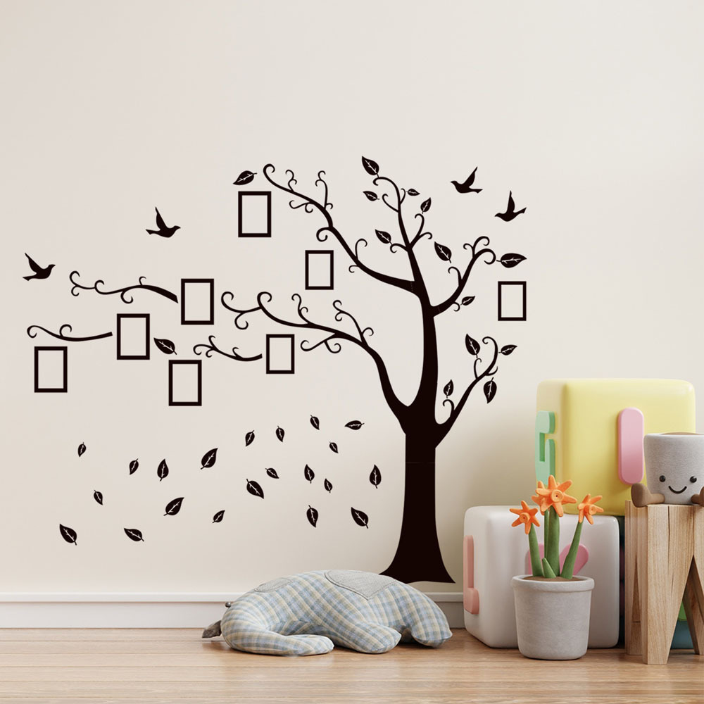 Wholesale Photo Frame Tree Window Decals Vinyl Large Family Tree Wall Sticker For Home Decoration