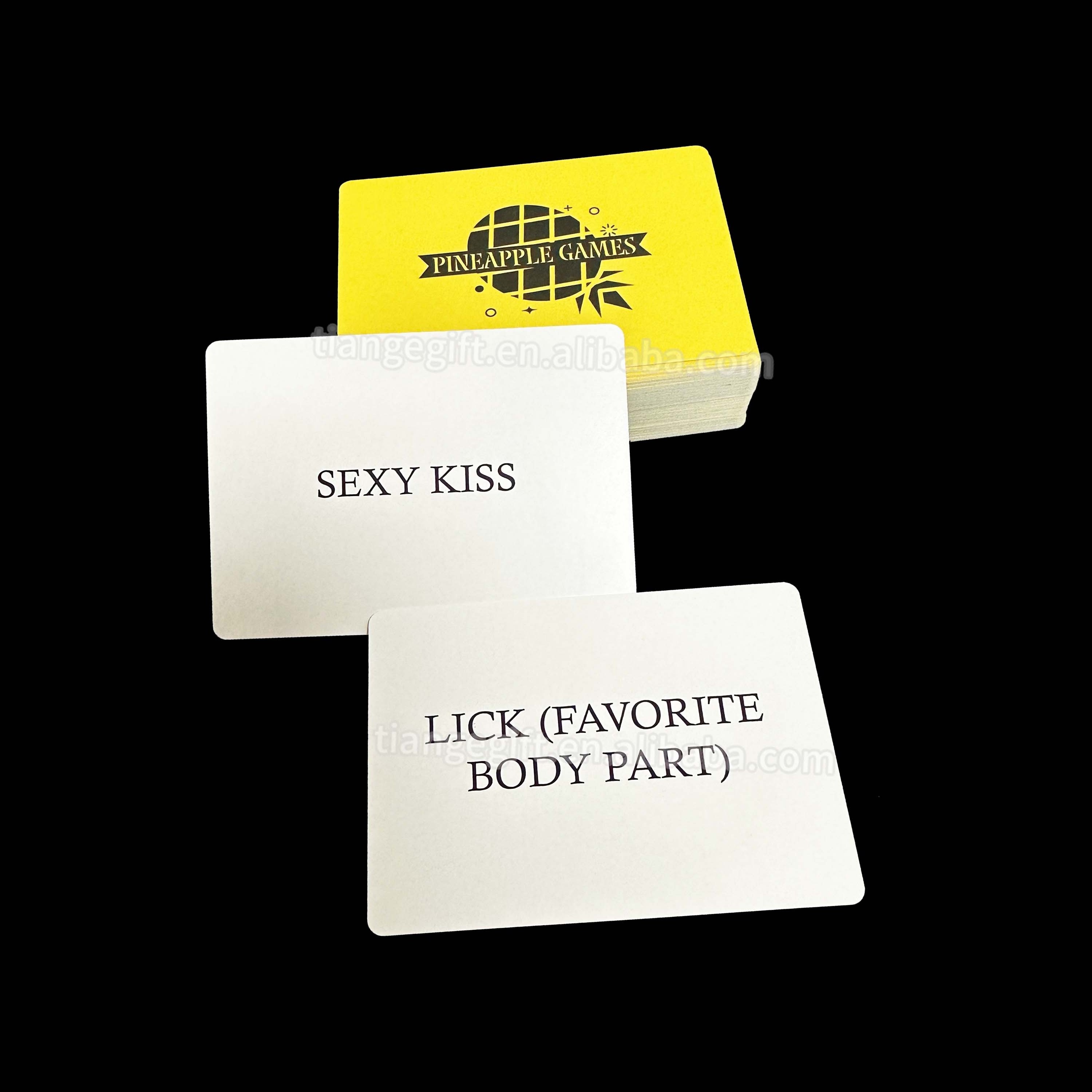 Full Color Deck of Playing Cards Printing Custom Yellow Adult 18+ Card Game With Dices