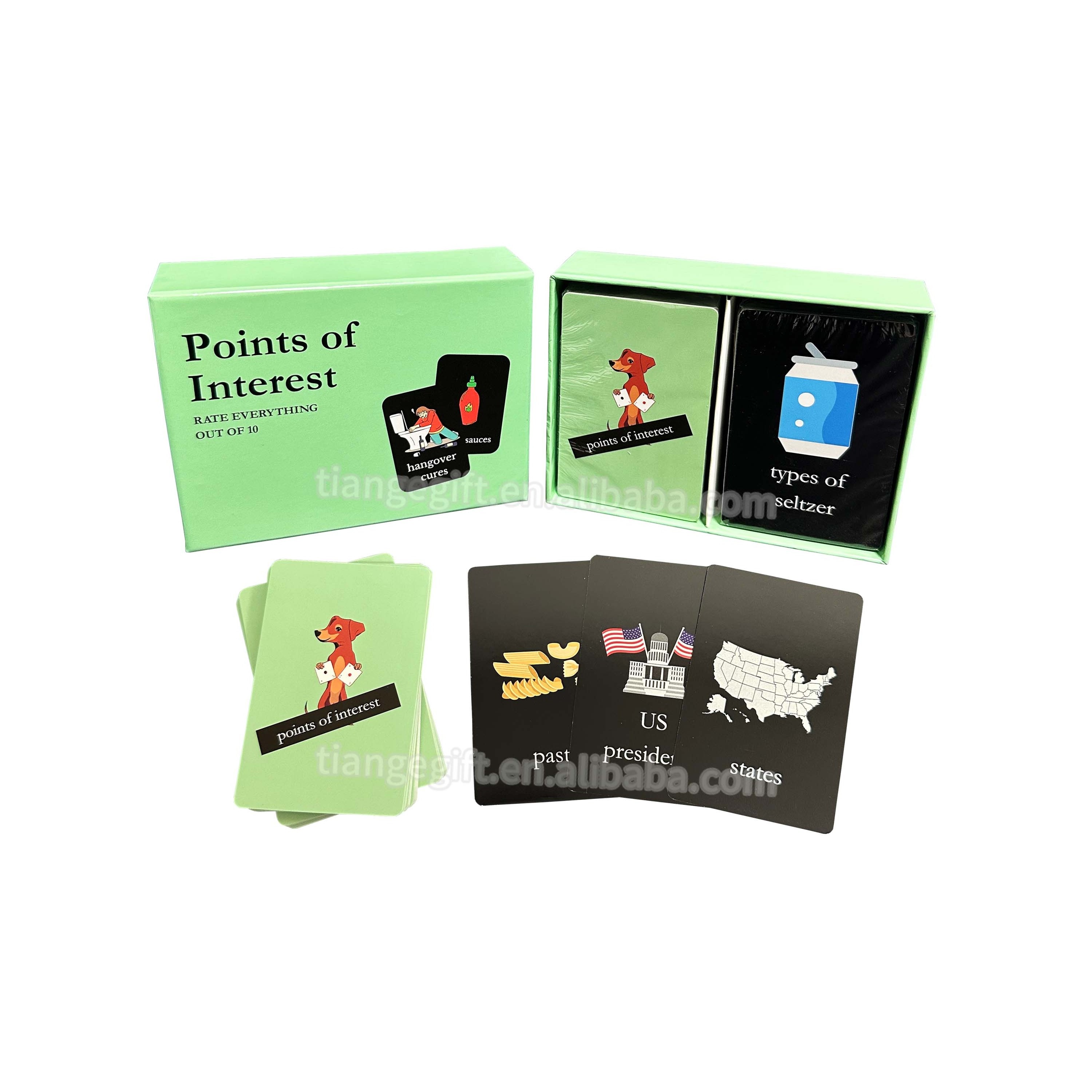 Custom Printing Personalized cards game Interest Category Number Rating Playing Game Card For Friends