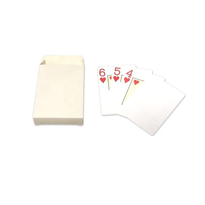 Custom PVC Waterproof Printing Plastic Sublimation Blank Playing Cards