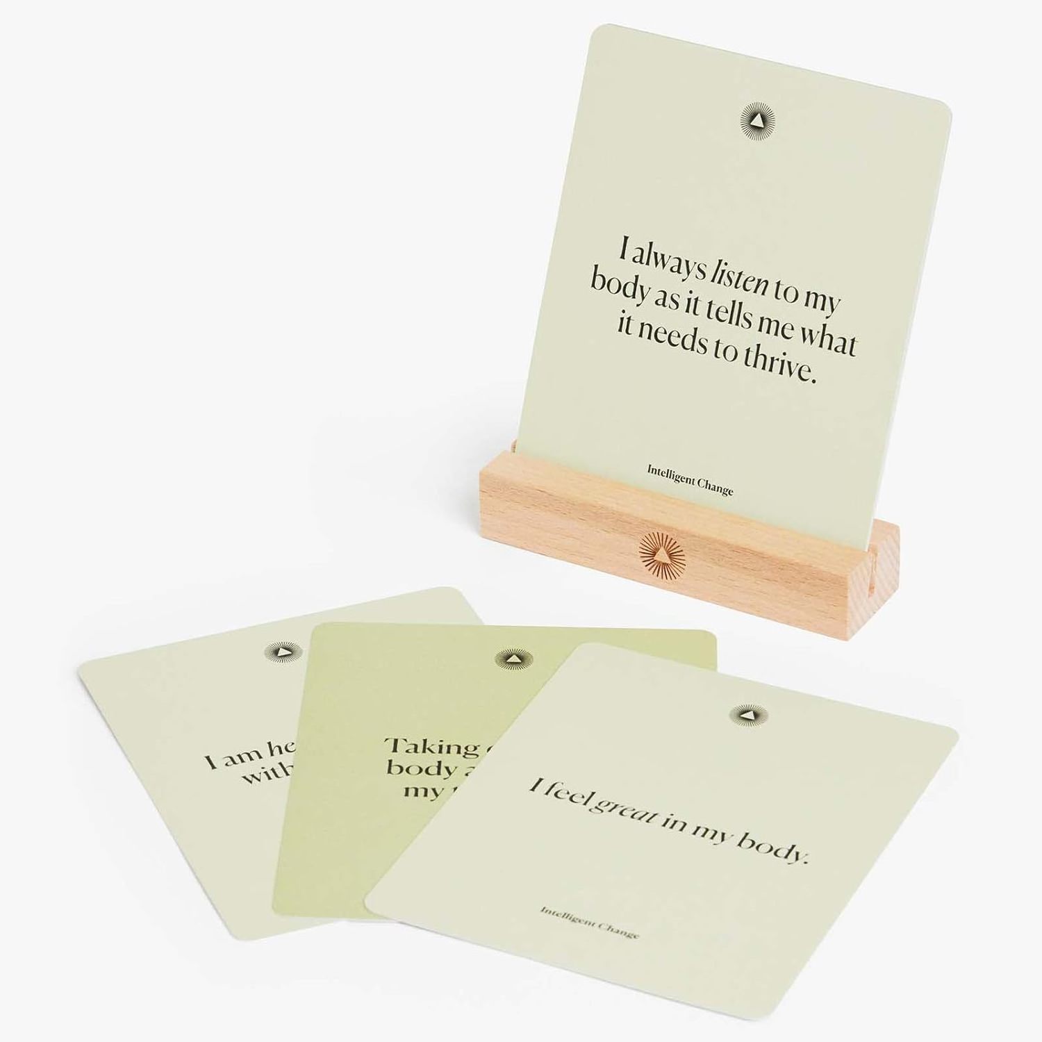 Customized Self Love Positive Affirmation Cards Deck Custom Printing Affirmation Cards With Wooden Stand