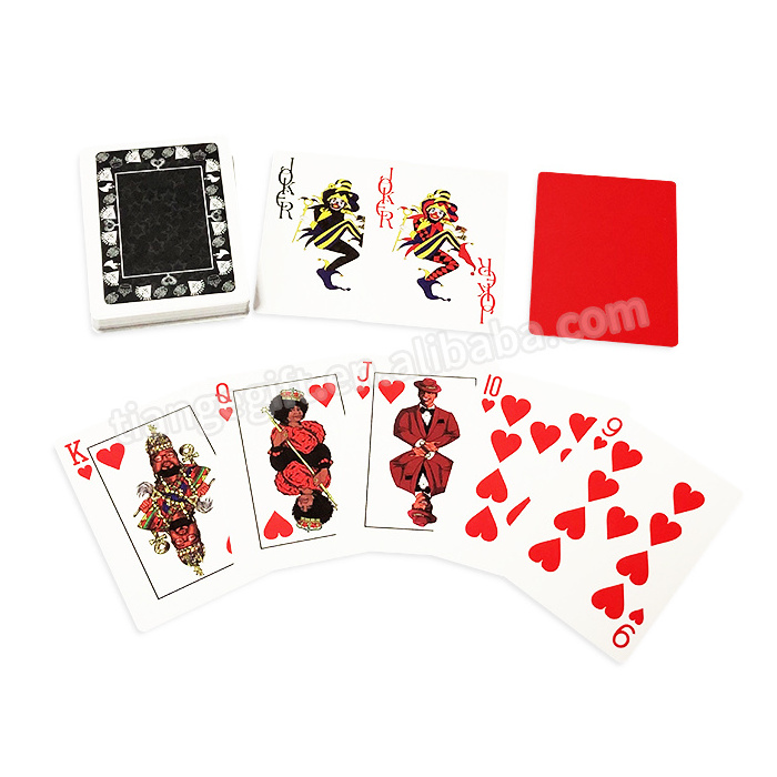 Custom Poker Durable Smooth Waterproof Black Plastic Playing Cards Poker Decks Printing