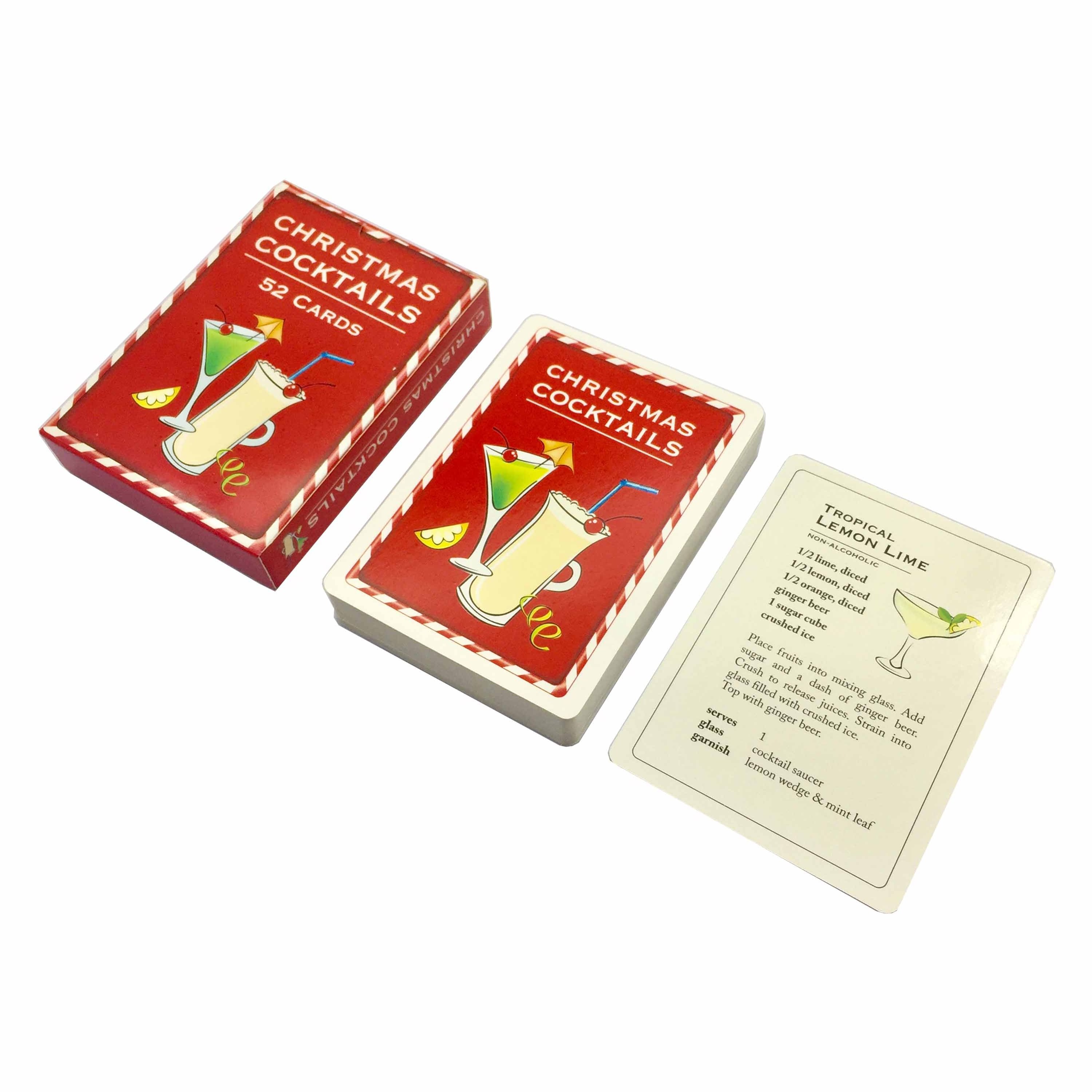 custom recycled biodegradable christmas cocktails vintage playing cards