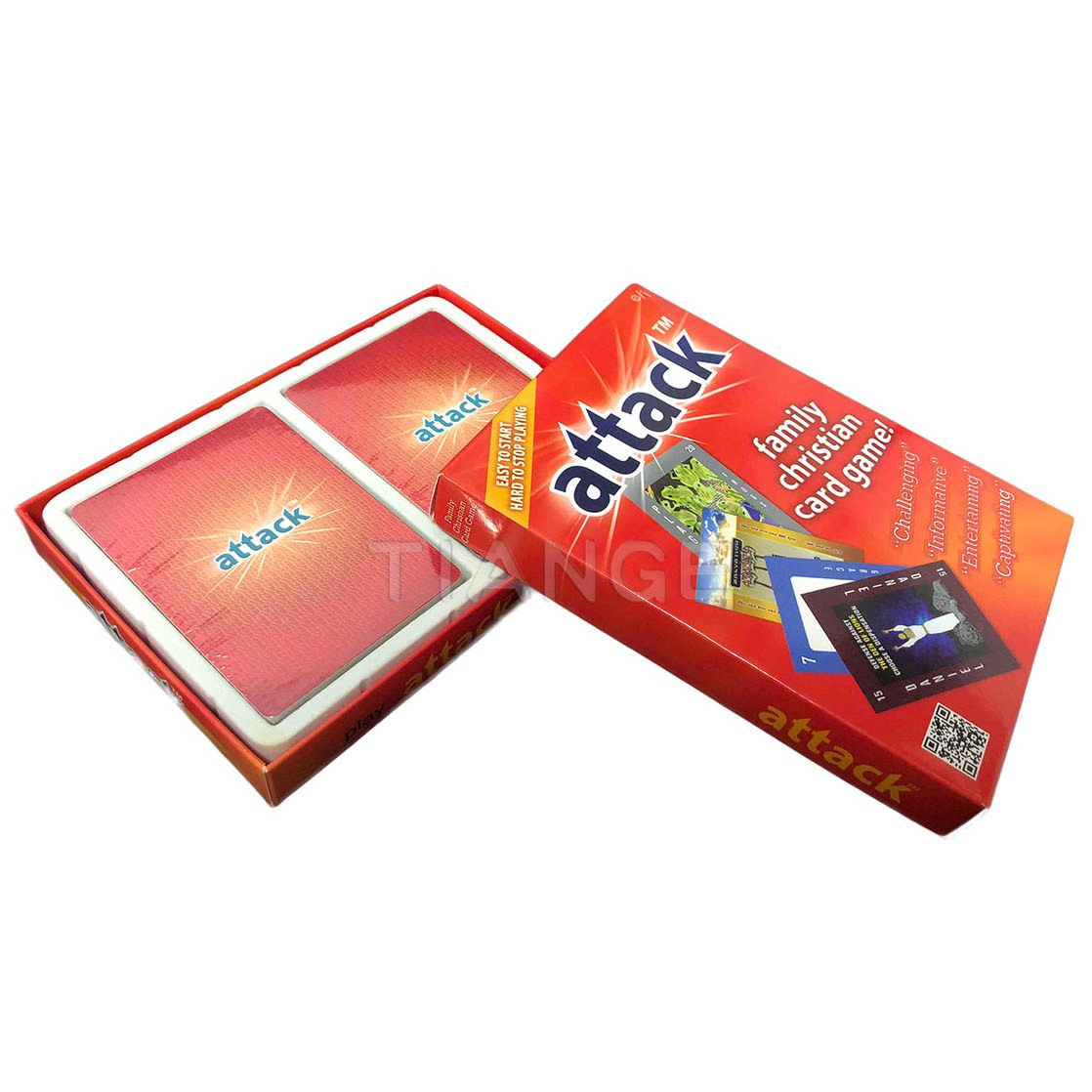 Factory Direct Custom Printing One Piece Attack Family Christian Card Games With Box Deck