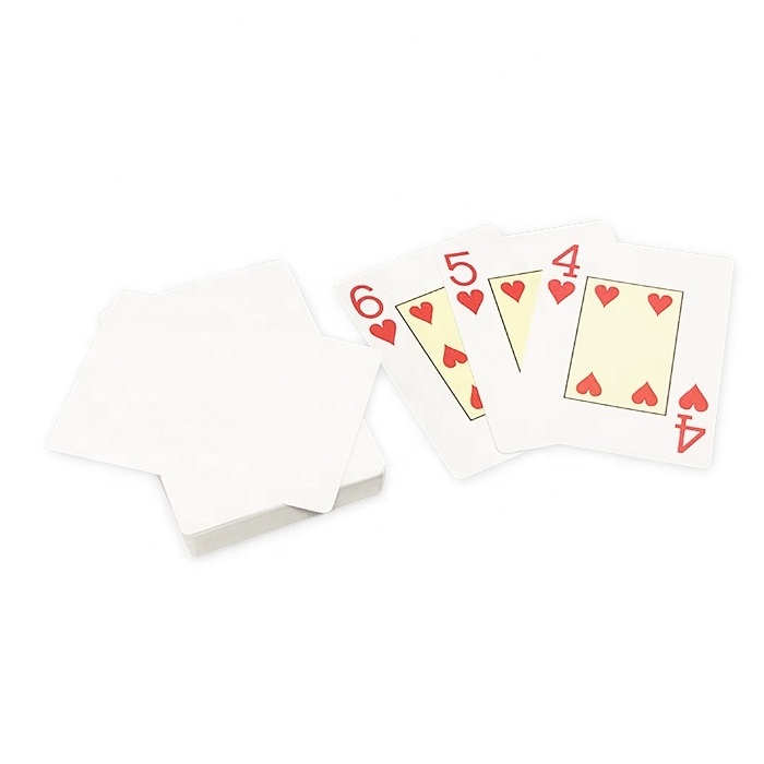 Custom PVC Waterproof Printing Plastic Sublimation Blank Playing Cards