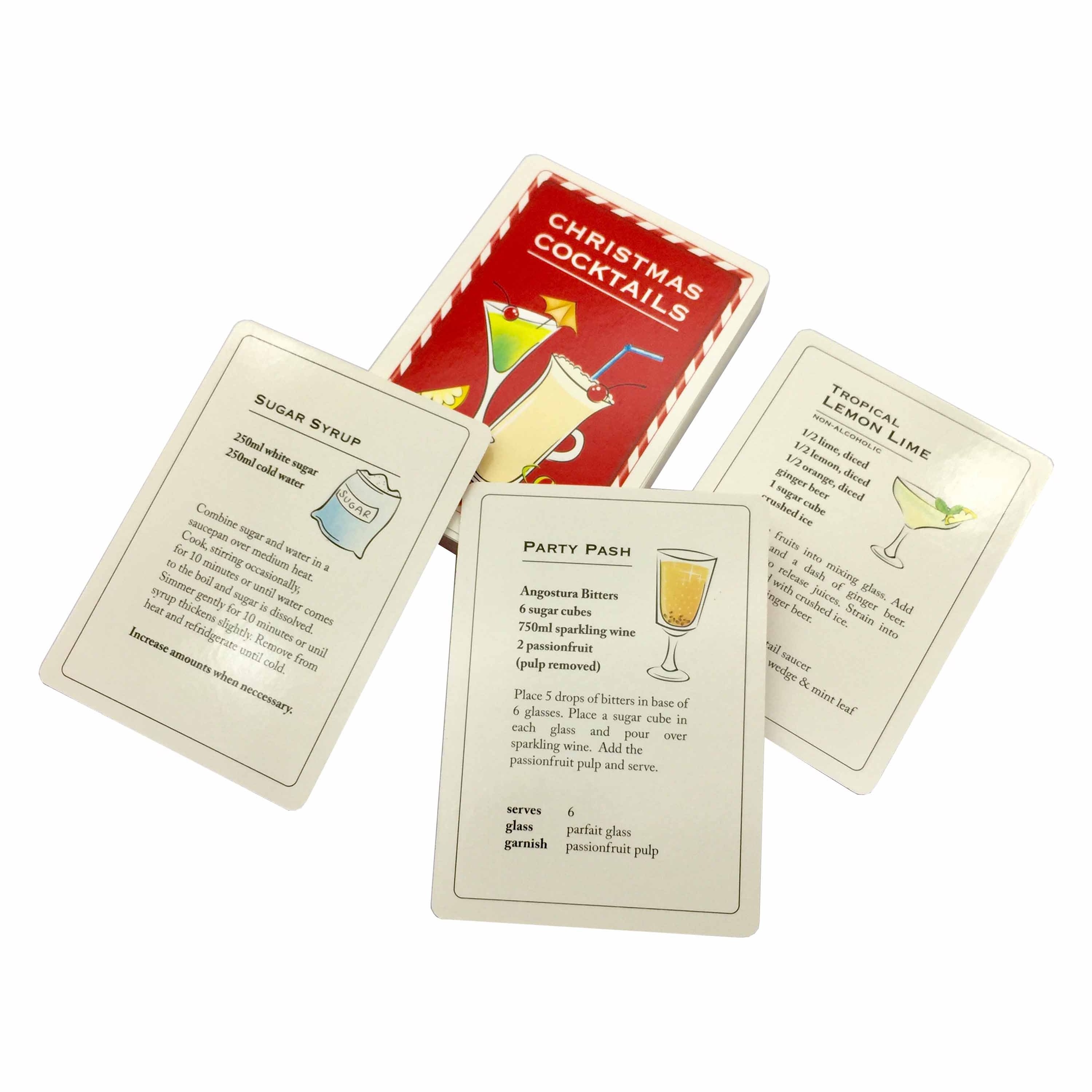 custom recycled biodegradable christmas cocktails vintage playing cards