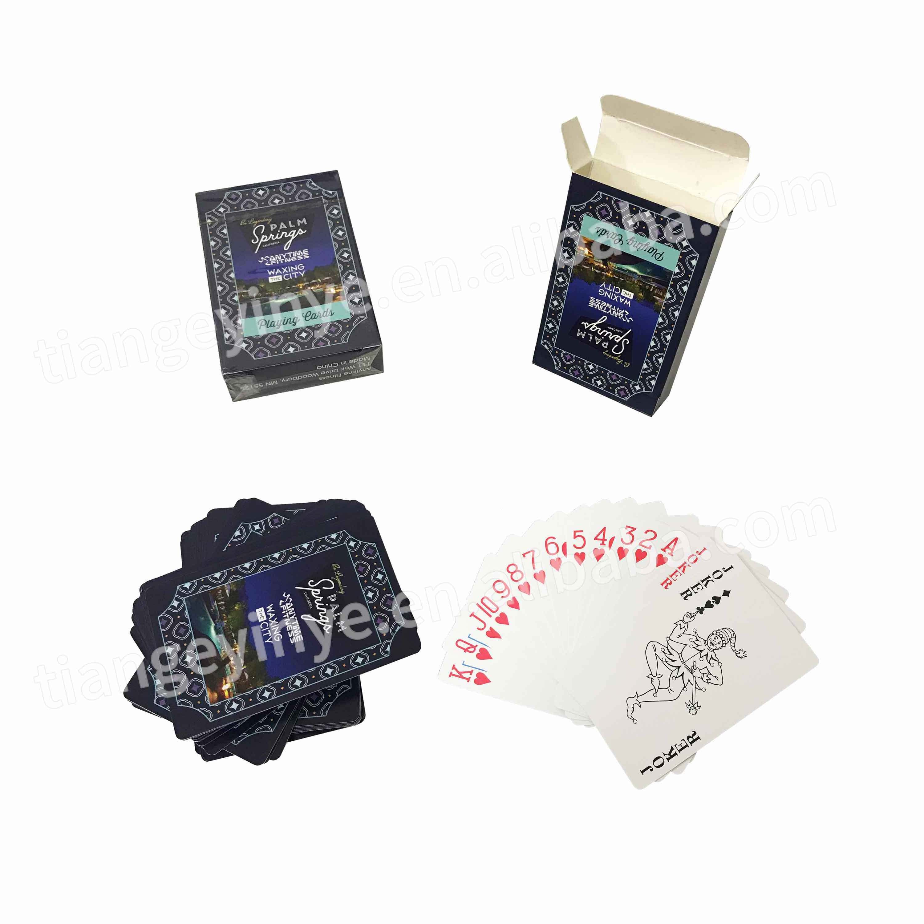 Customized Logo Card Game Playing Cards Advertising PVC/Plastic Waterproof Playing Cards