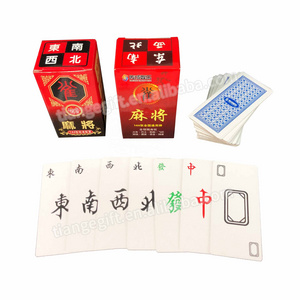 custom chinese travel 144 cards paper mahjong playing game cards for fun