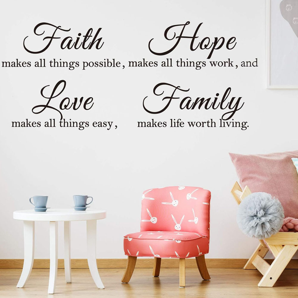 Waterproof PVC Wall Sticker Custom Inspirational Wall Decor Stickers Motivational Wall Stickers