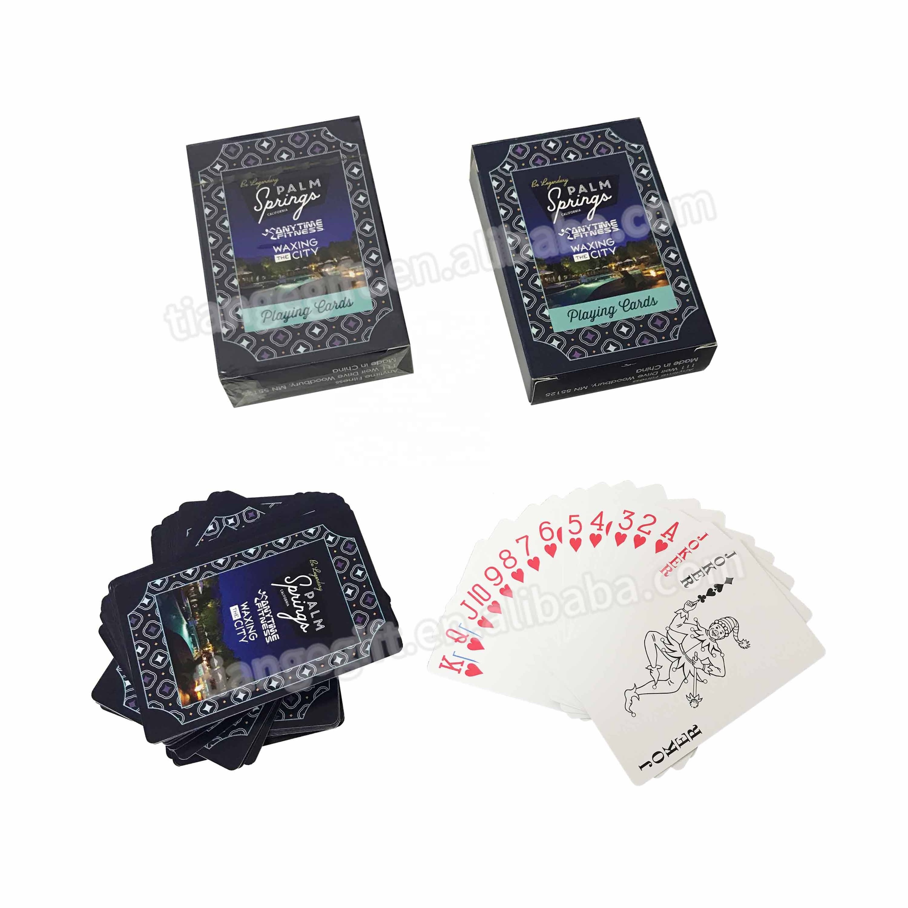 custom printing 100% new pvc plastic waterproof playing cards with clear plastic case