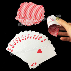 custom printing 100% new pvc plastic waterproof playing cards with clear plastic case