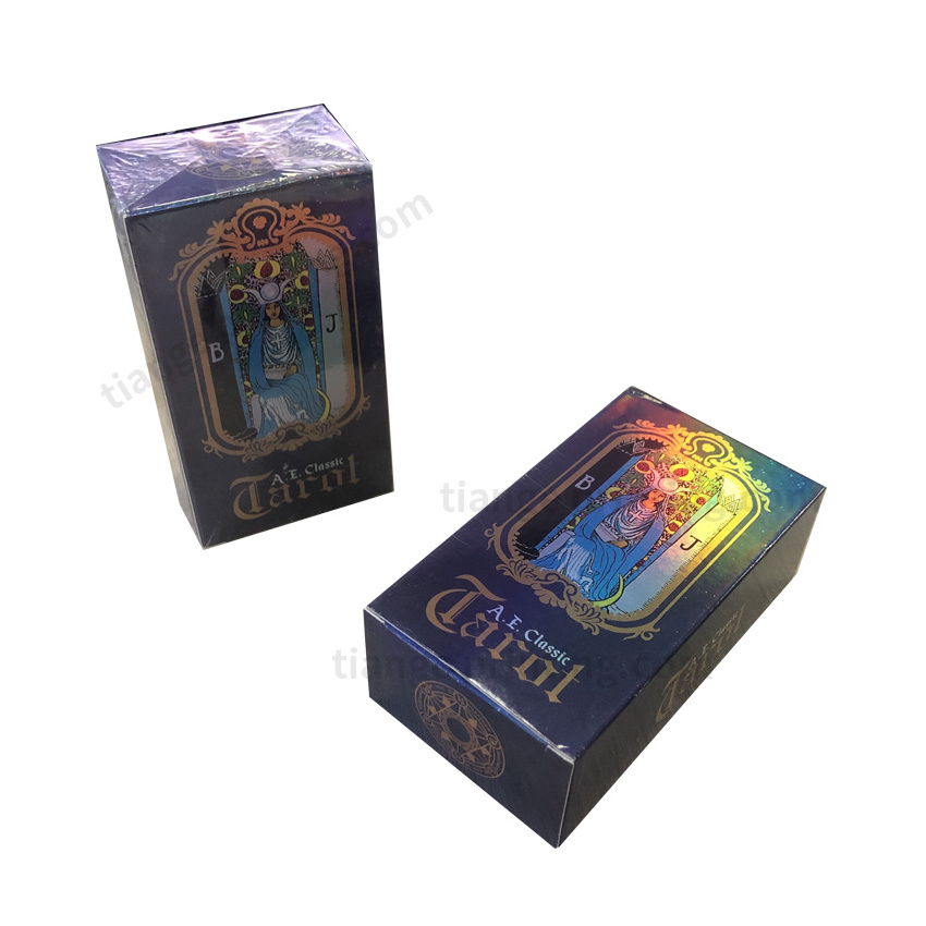 Holographic Tarot Cards Deck Of 78 Surface Laser Cards With English Guidebook