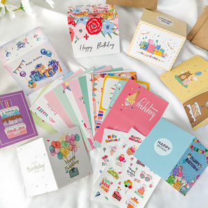 20 Unique Designs Kids Happy Birthday Cards Bulk Large Assorted Greeting Notes with Envelopes And Stickers