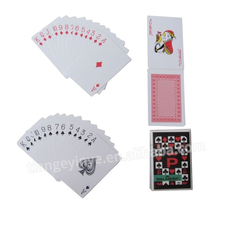 Custom High Quality Promotional Advertising chip playing cards game custom logo poker card with box