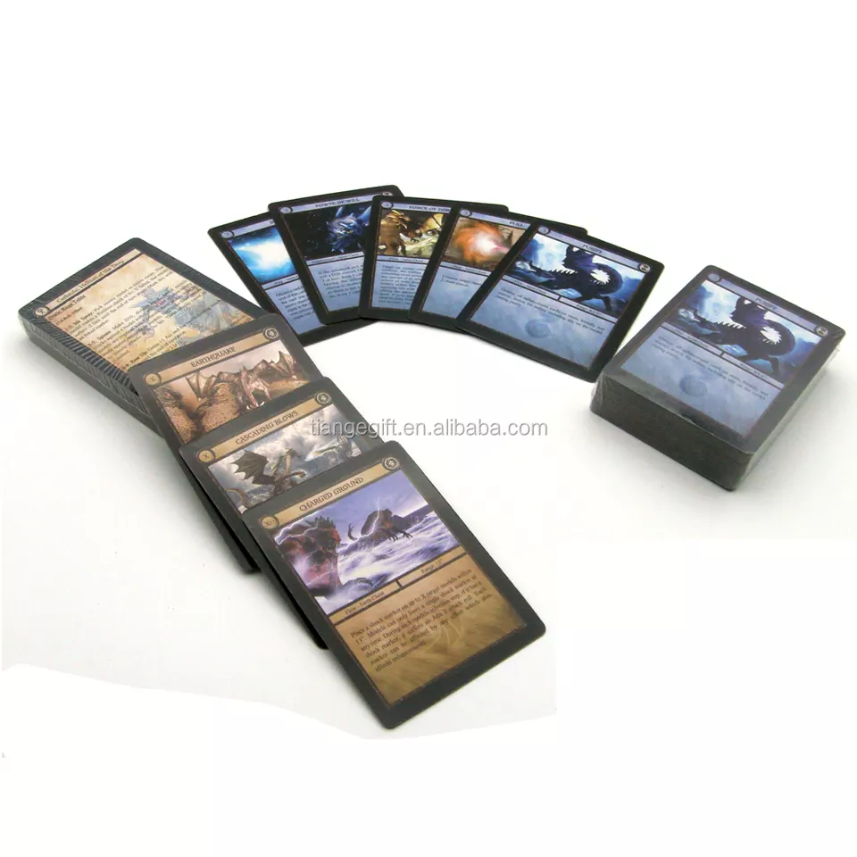 Custom Black Collection Magic Cards Game Holographic Business Trading Paper Cards