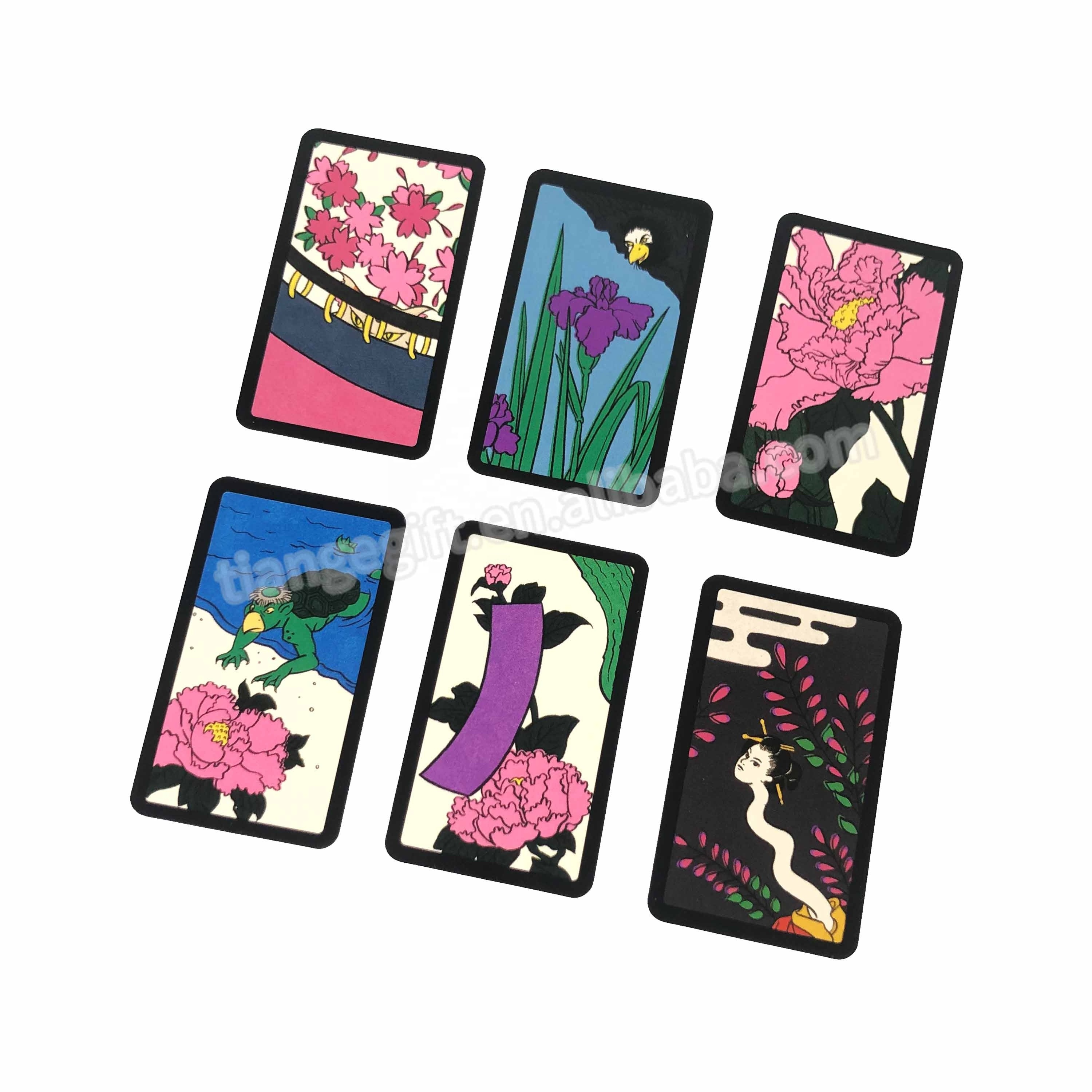 Custom small size playing cards Japanese hanafuda set card games