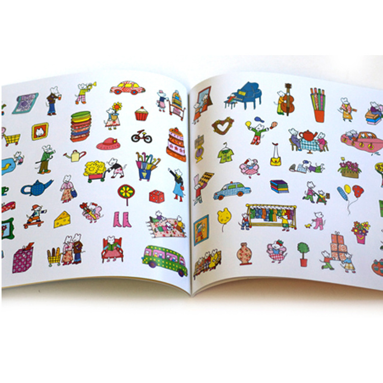 Custom Removable Sticker Book Printing Coloring Book For Children With Stickers