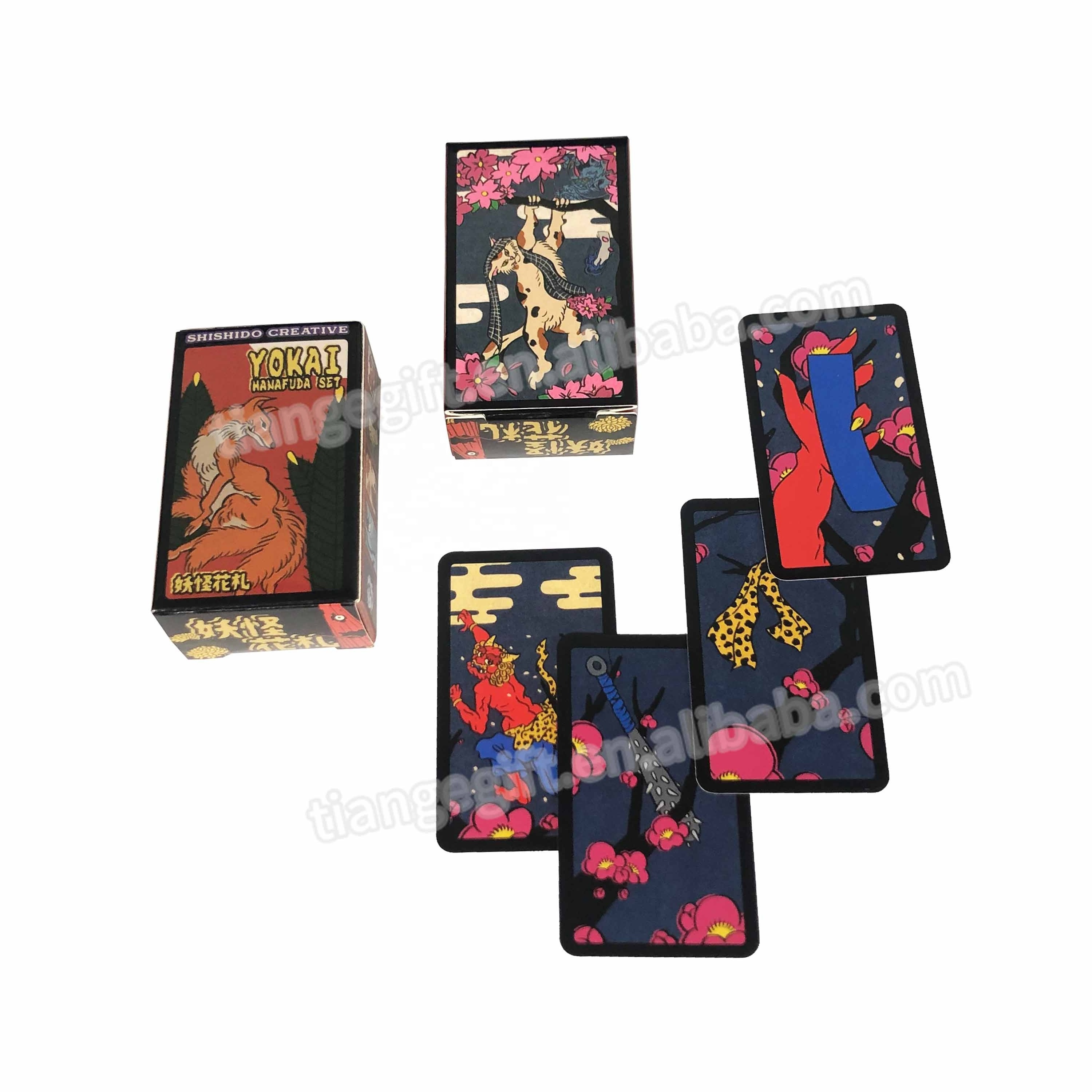 Custom small size playing cards Japanese hanafuda set card games