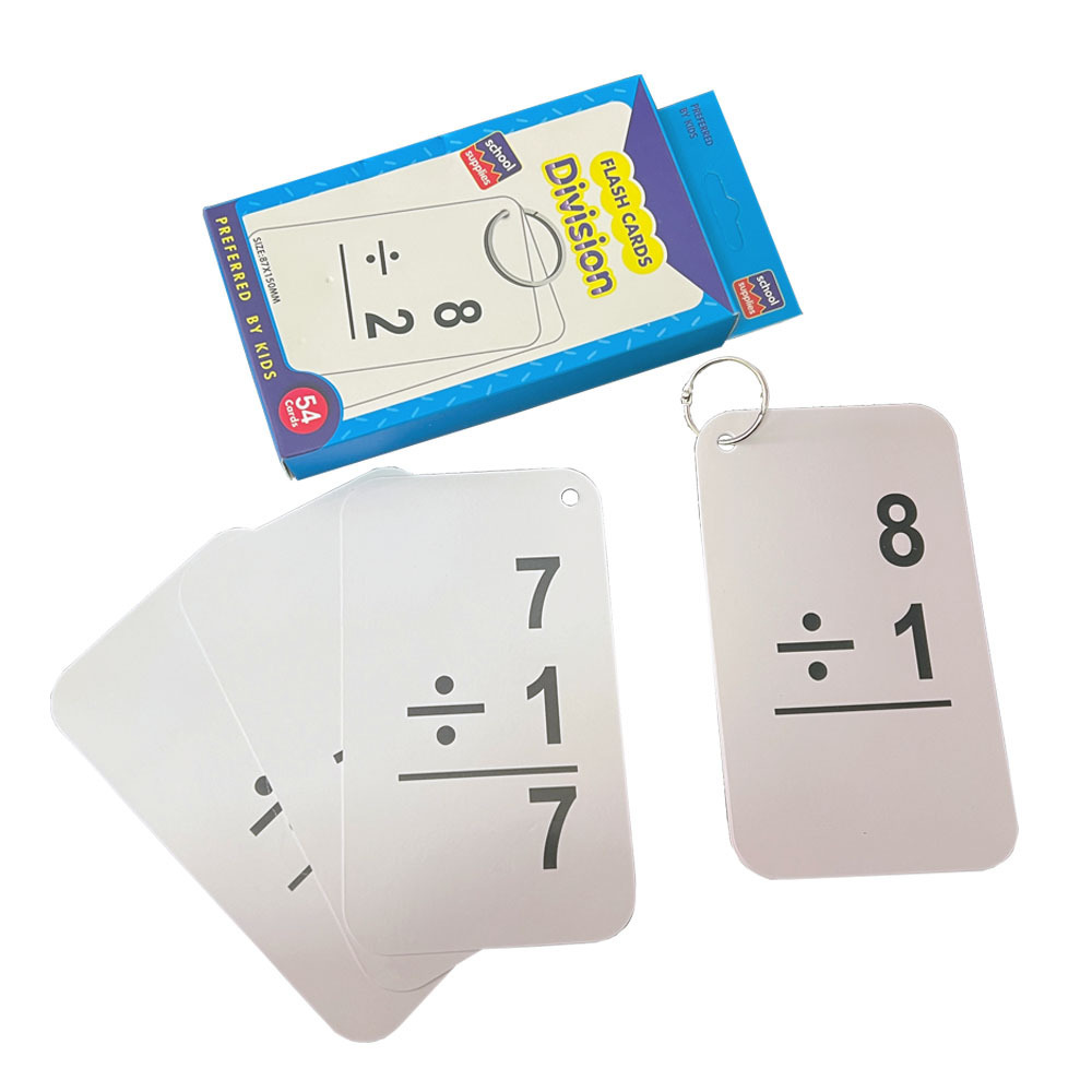 Addition/Subtraction/Division & Multiplication Flash Cards Kids Learning Math Flash Cards With Rings