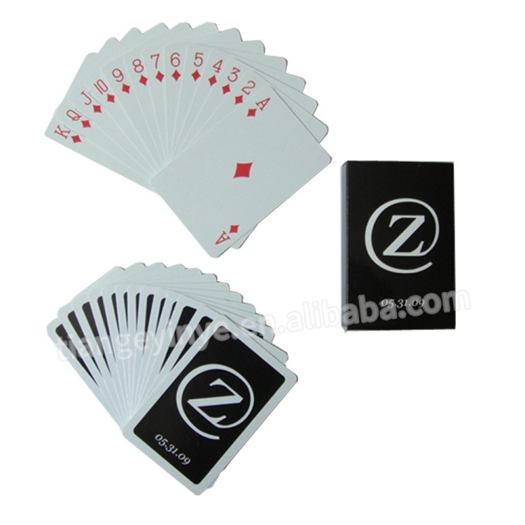 Customized design  Logo Paper Card Game Playing Cards Advertising PVC Waterproof Playing Cards With Box