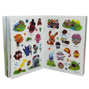 Custom Removable Sticker Book Printing Coloring Book For Children With Stickers