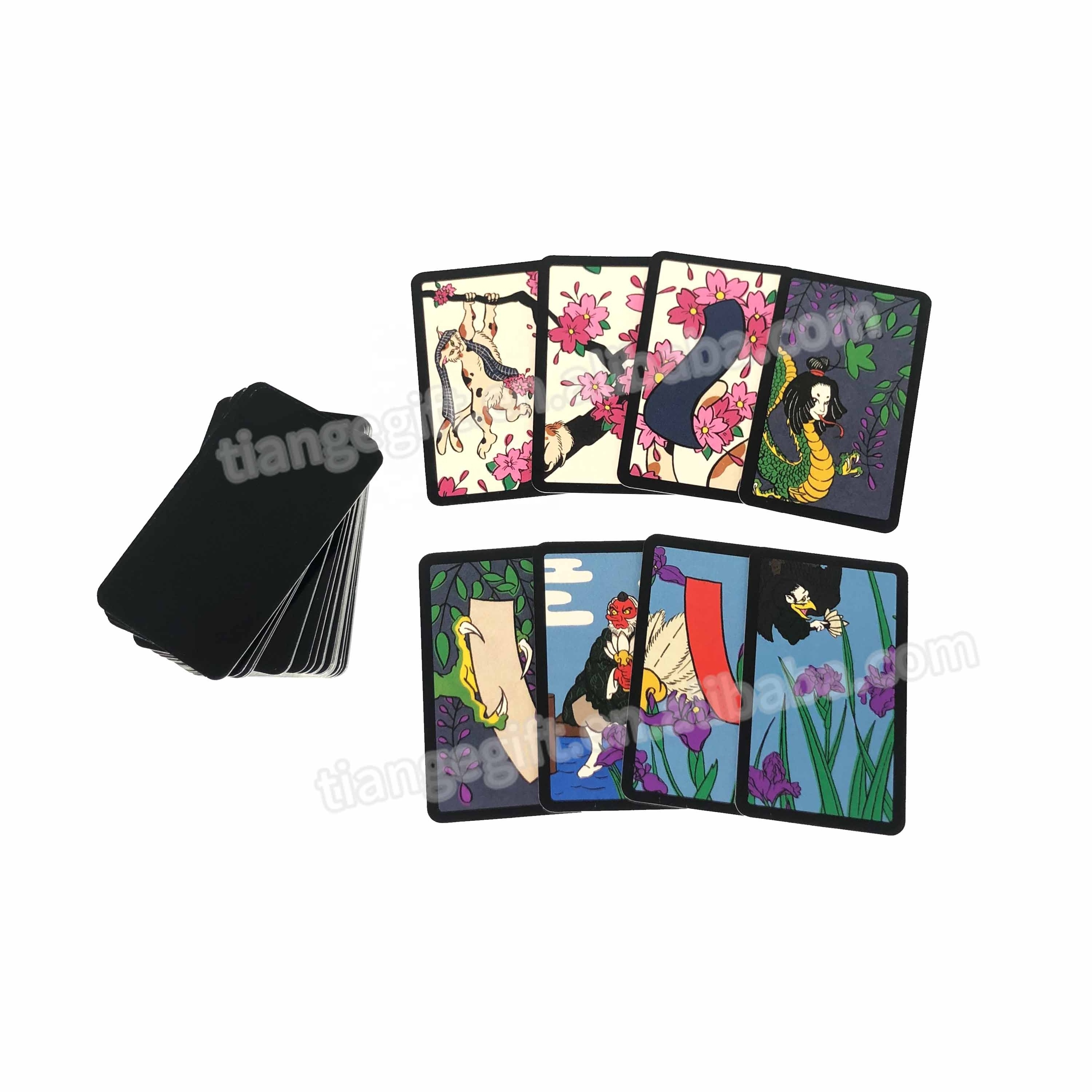 Custom small size playing cards Japanese hanafuda set card games