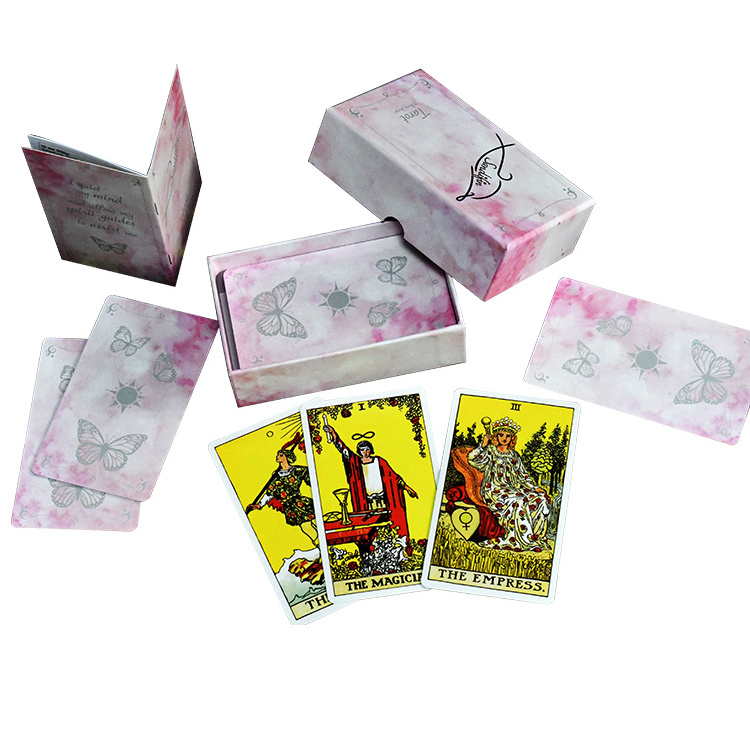 Factory Price Custom Design Printing Oracle Gold Foil Deck High Quality Golden Edge Side Tarot Cards With Magnetic Box