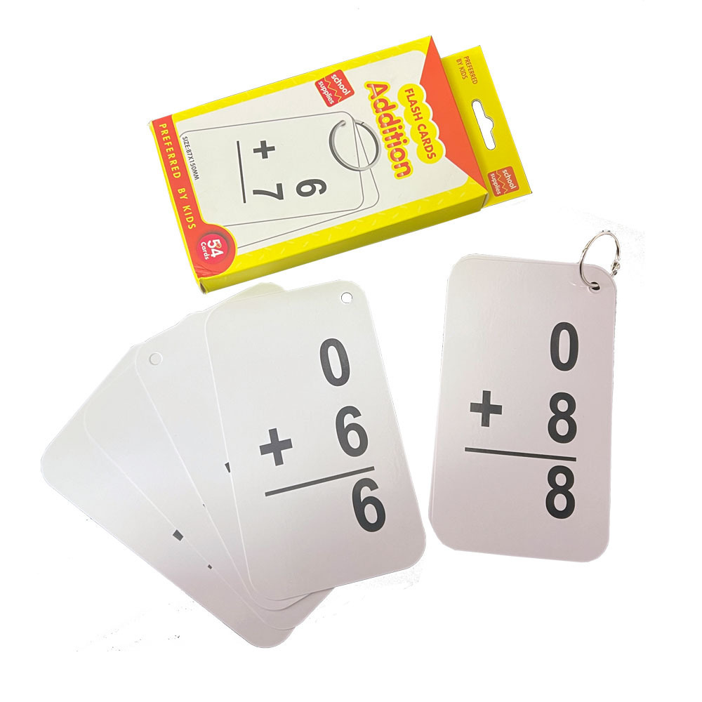 Addition/Subtraction/Division & Multiplication Flash Cards Kids Learning Math Flash Cards With Rings