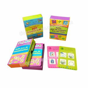 custom printing big size different themes early learning memory flash cards for children