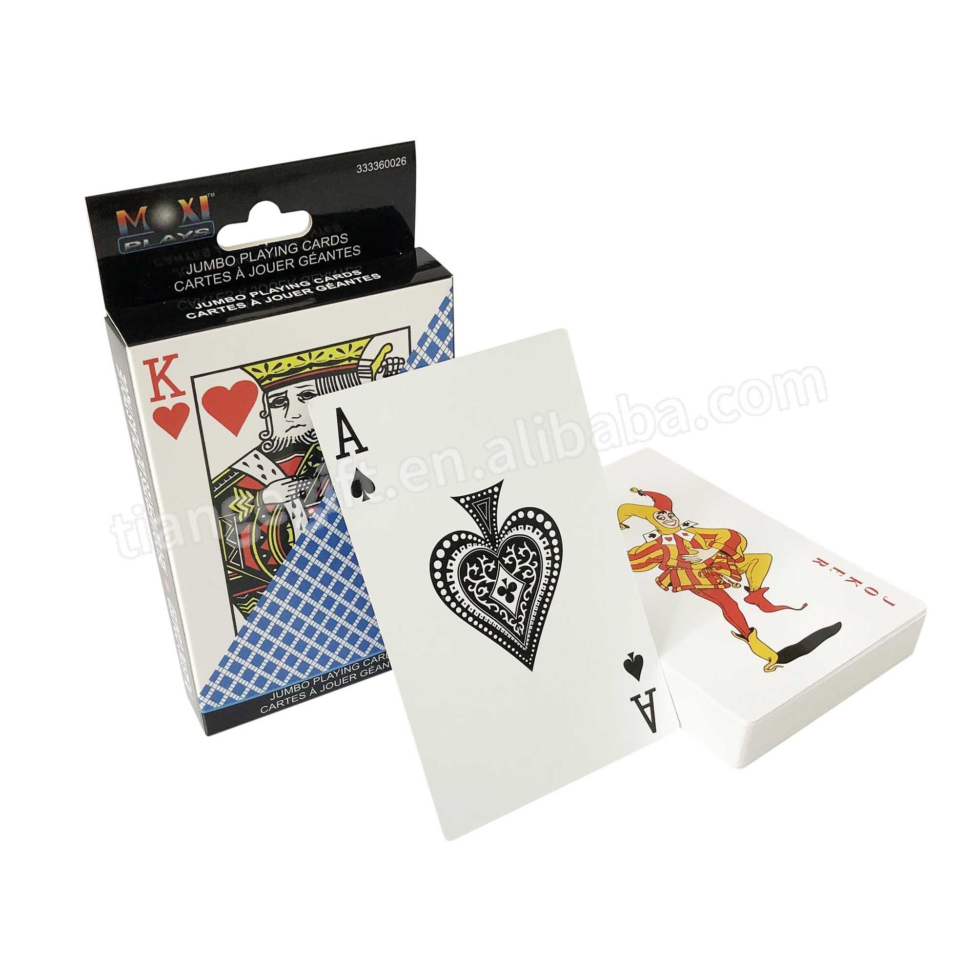 Custom High Quality Jumbo Playing Cards Poker